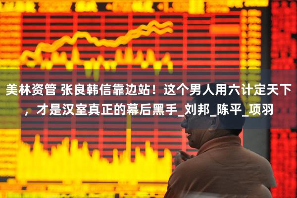 美林资管 张良韩信靠边站！这个男人用六计定天下，才是汉室真正的幕后黑手_刘邦_陈平_项羽