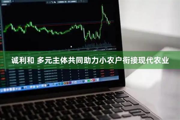 诚利和 多元主体共同助力小农户衔接现代农业