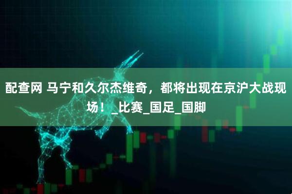 配查网 马宁和久尔杰维奇，都将出现在京沪大战现场！_比赛_国足_国脚